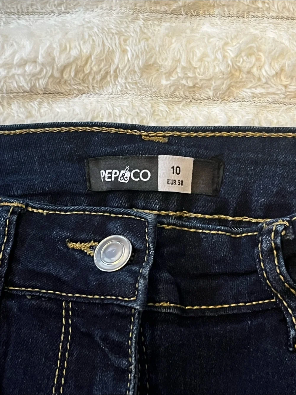 Pep&Co Dark Blue Denim Roll-Cuff Shorts